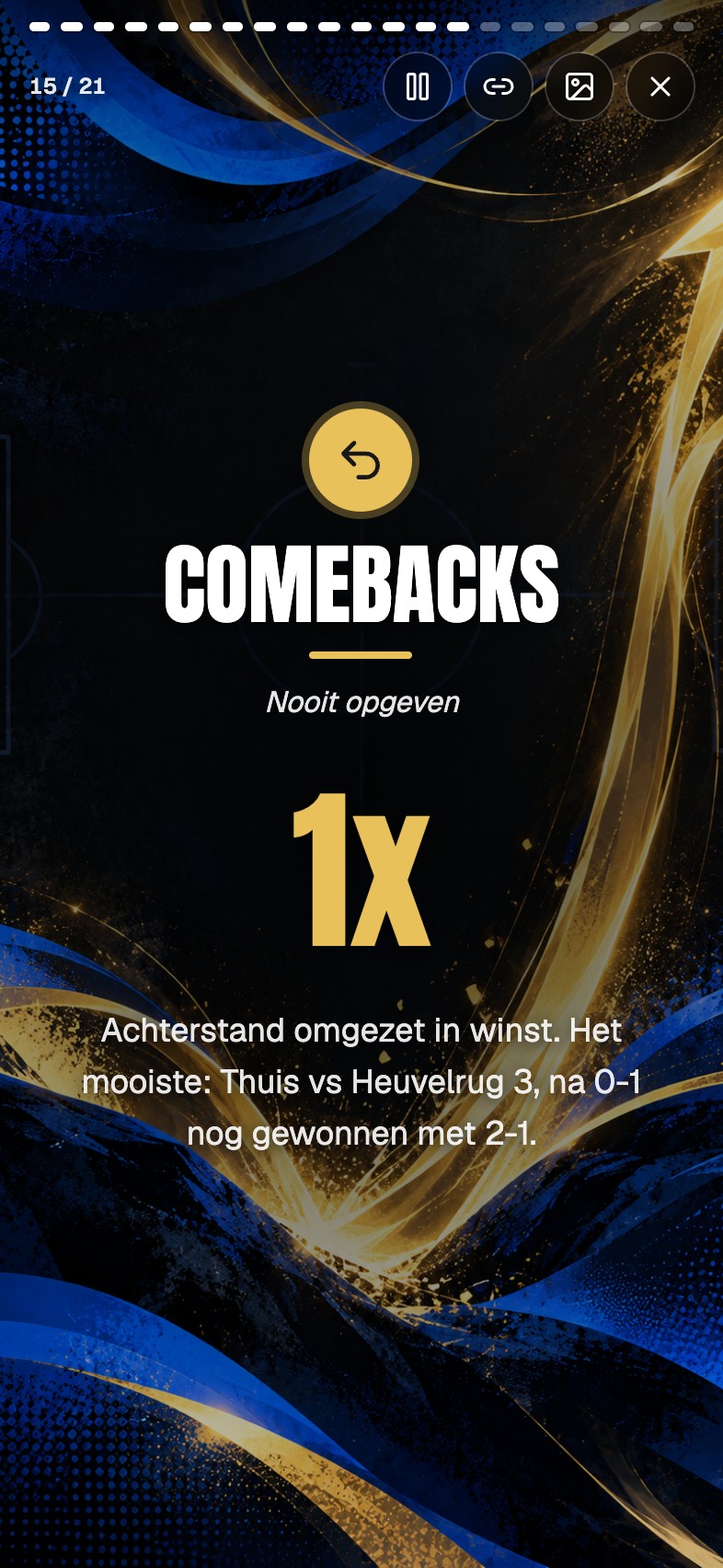 A recap slide with comebacks